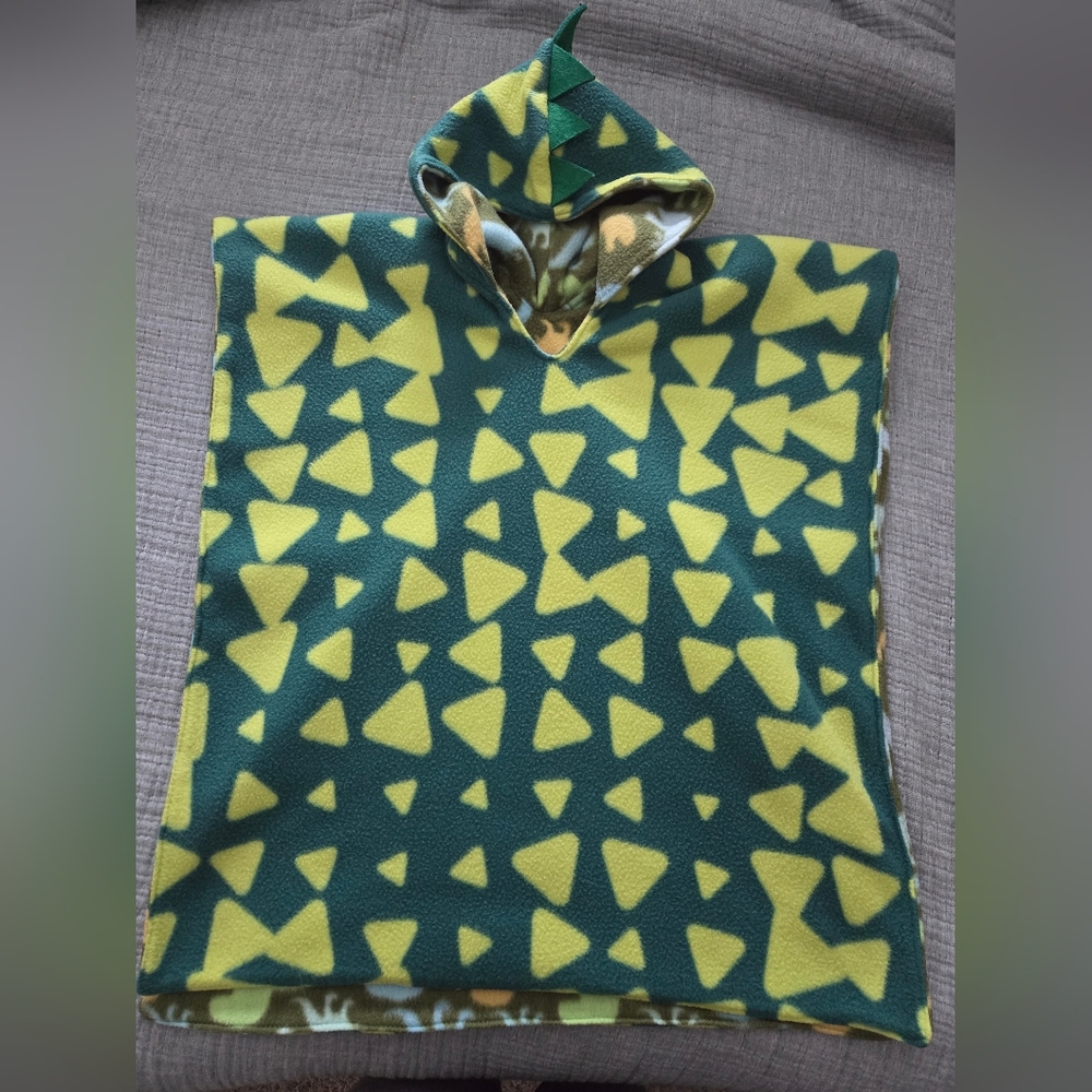 Dino Carseat Poncho- double fleece